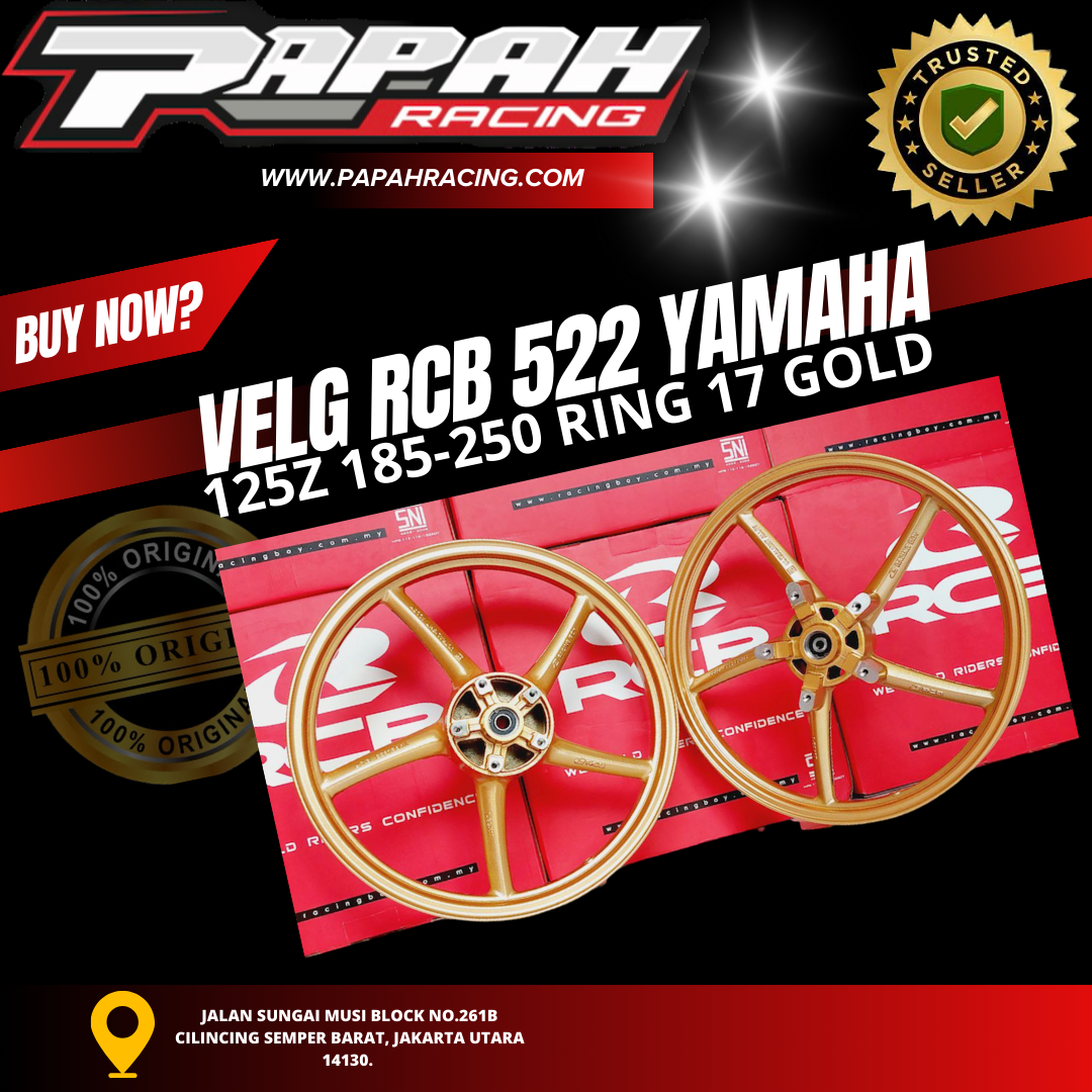 VELG RCB 522 YAMAHA 125Z 185-250 RING 17 GOLD